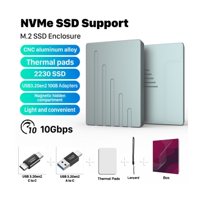 Portable SSD case for SSD size 2242 2230